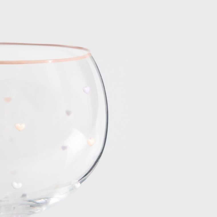 Homla, Amanti, kieliszek w serduszka, pękaty, 0,55l, 731747