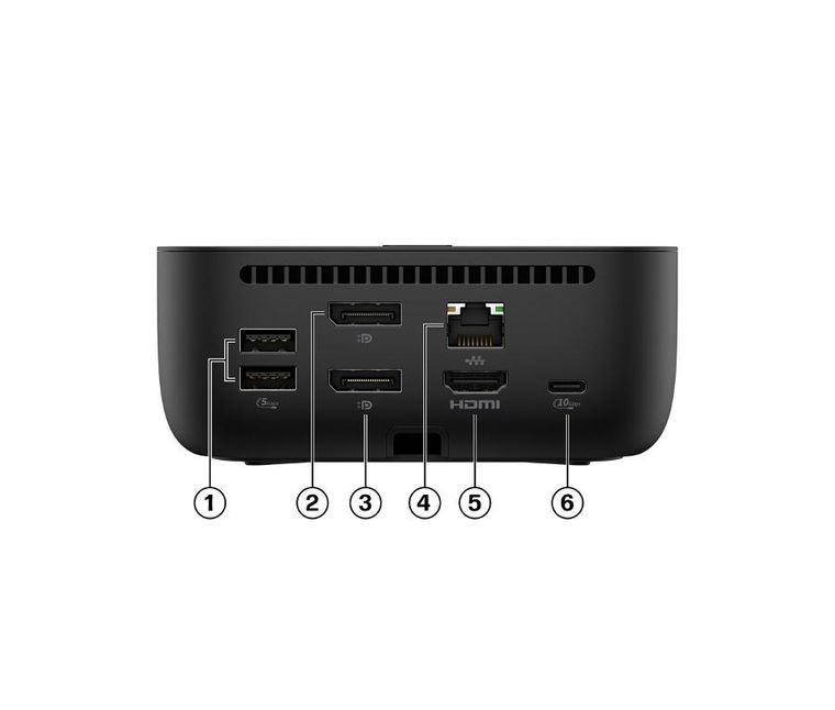 HP, Dock G6, stacja dokująca z zasilaczem, 100W, czarna