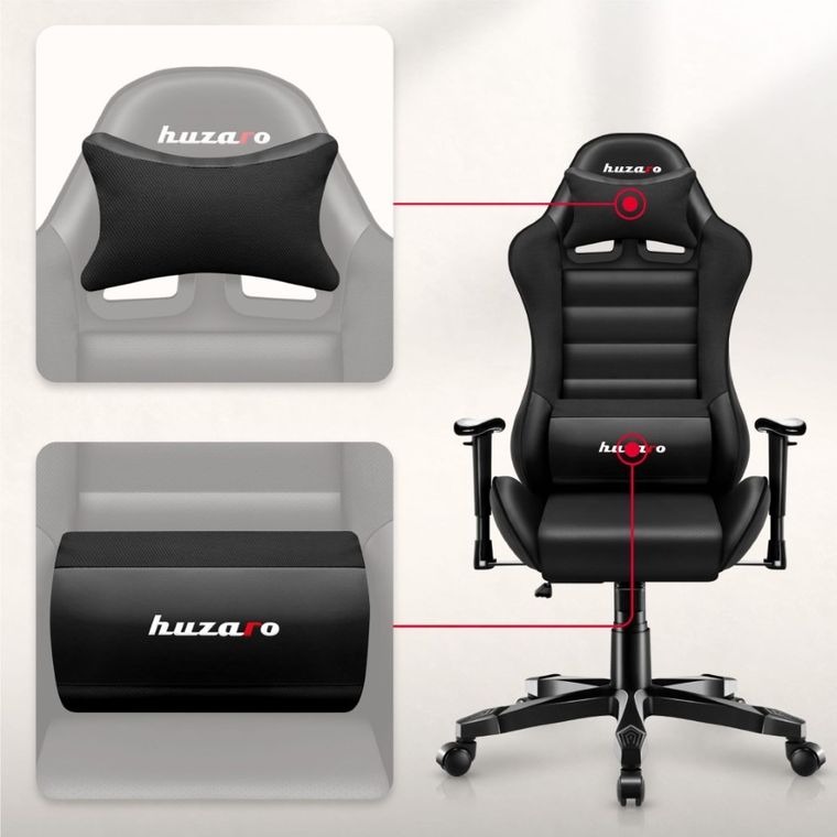 Huzaro, Ranger 6.0, fotel gamingowy dla dziecka, Black