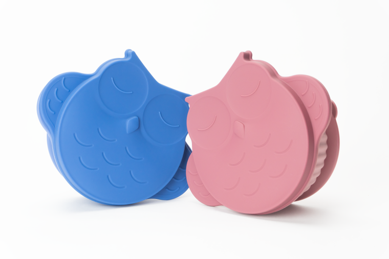 InnoGIO, GIOfresh, Sówka, silikonowa miseczka z pokrywką, niebieska