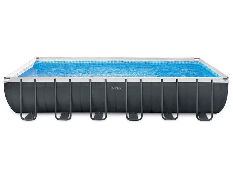 Intex, basen stelażowy z pompą filtrującą i akcesoriami, prostokątny, 732-366-132 cm, zestaw 8w1
