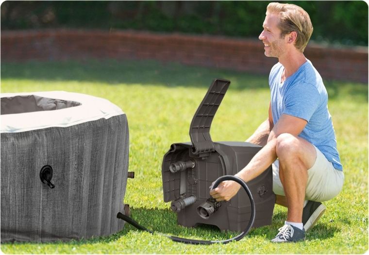 Intex, dmuchane SPA jacuzzi z hydromasażem, 4 os., 196-71 cm