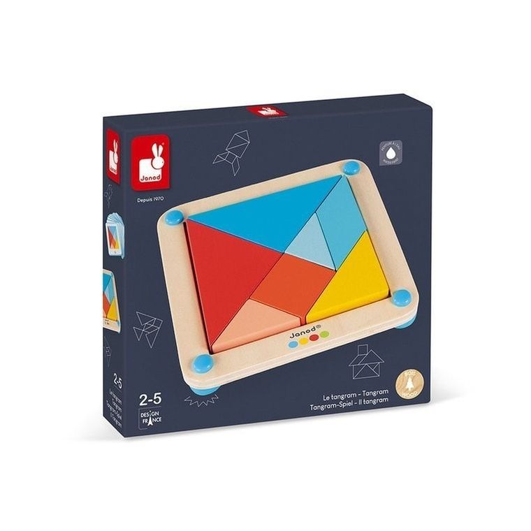 Janod, Essentiel, Tangram, drewniana układanka