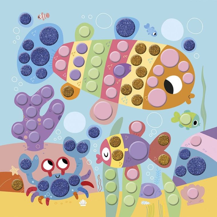 Janod, My arts & crafts, Zwierzęta, piankowe naklejki, multizestaw kreatywny