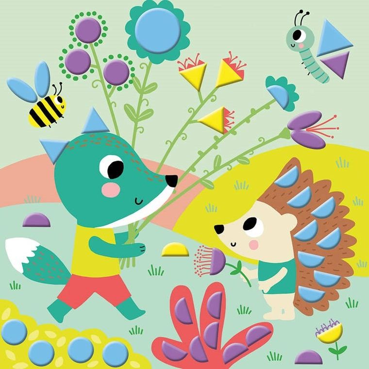 Janod, Naklejki geometryczne, zestaw kreatywny