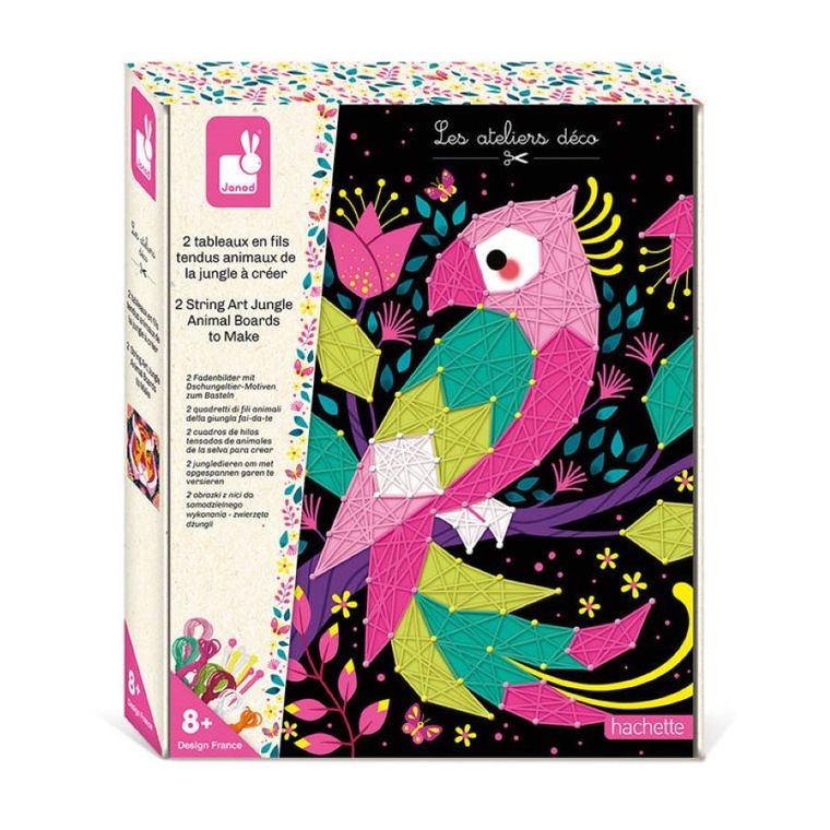 Janod, Przeplatanka 3D, String Art., Zwierzęta dżungli, zestaw kreatywny