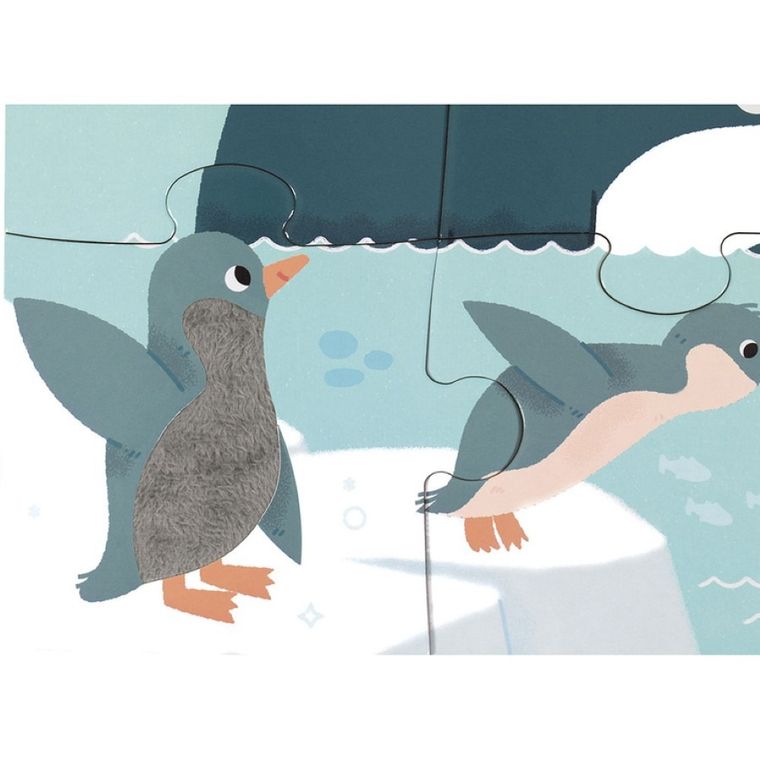 Janod, puzzle sensoryczne, kraina polarna, 20 elementów