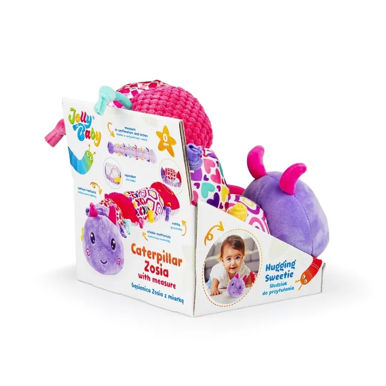 JollyBaby, Gąsienica Zosia z miarką, zabawka sensoryczna