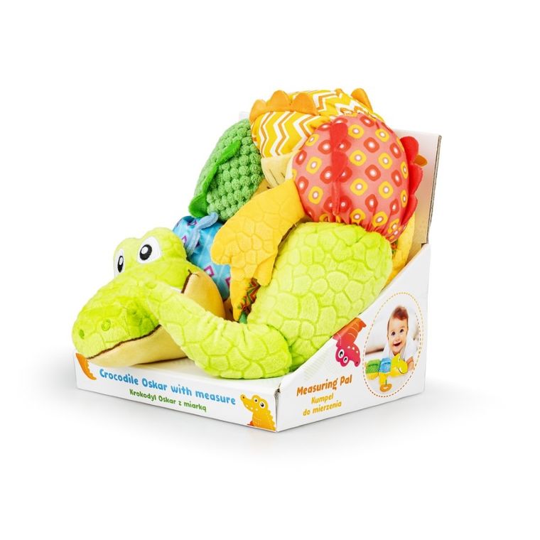 JollyBaby, Krokodyl Oskar z miarką, zabawka sensoryczna