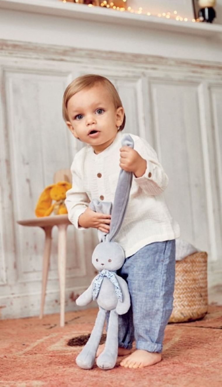 Kaloo, Lapinoo, Królik, maskotka, niebieski, duży, 35 cm