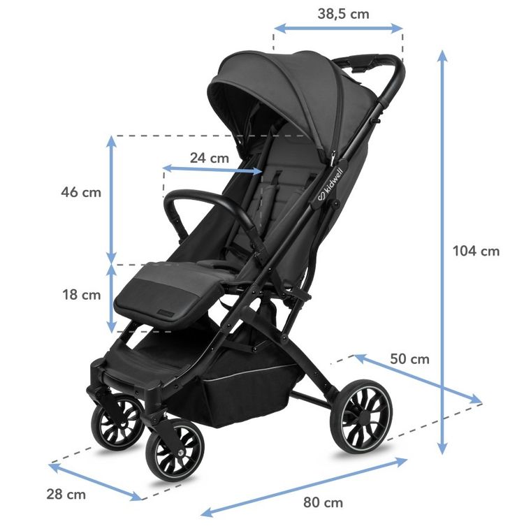 Kidwell, Colmer up, wózek spacerowy, Dove Gray