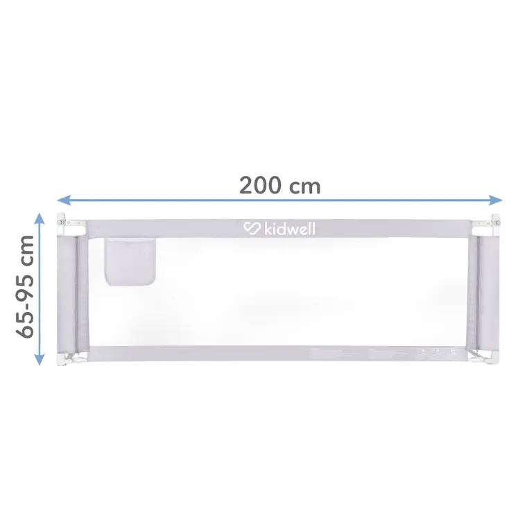 Kidwell, Tiva 200, barierka do łóżka, gray