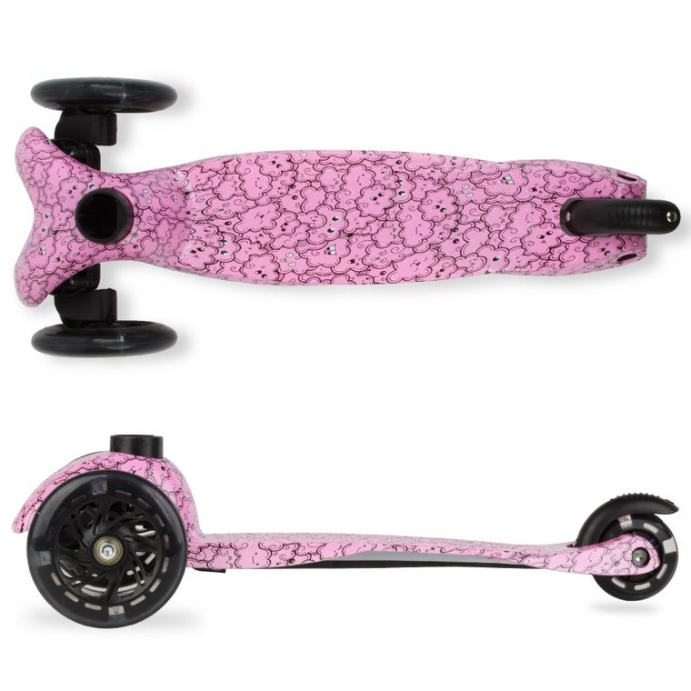 Kidwell, Uno, hulajnoga 3-kołowa LED, balansowa, clouds