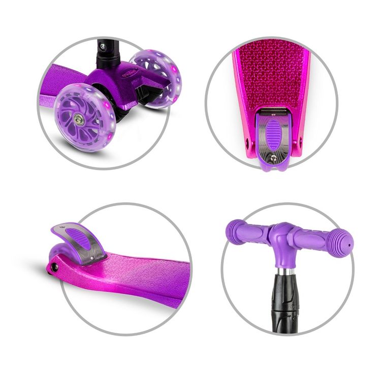 Kidwell, Vento, hulajnoga 3-kołowa, balansowa, fioletowa