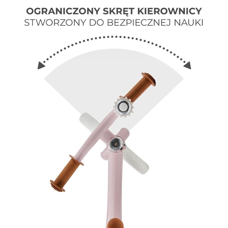 Kinderkraft, Fly Plus, rowerek biegowy, powder pink