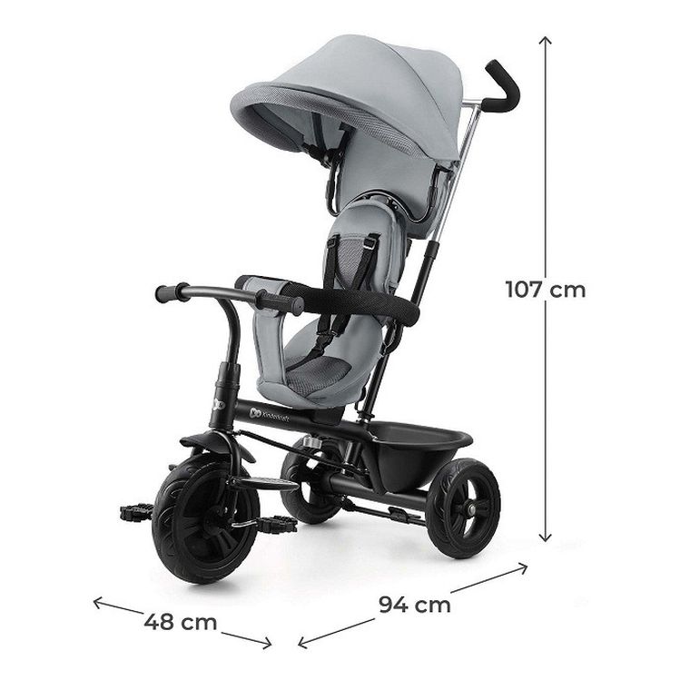 Kinderkraft, Freeway 2, rowerek trójkołowy, Grey