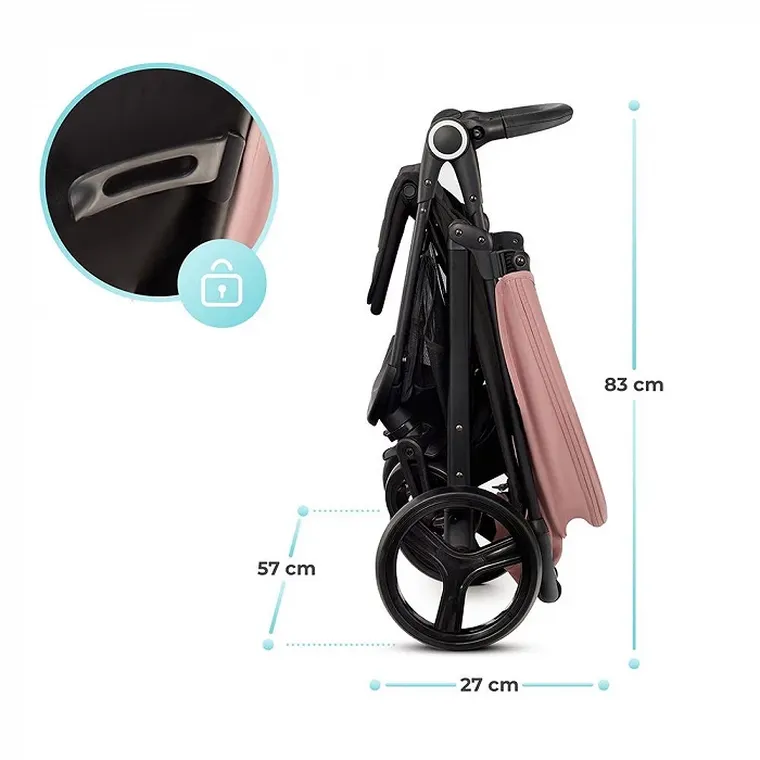 Kinderkraft, Grande Plus, wózek spacerowy, Pink, 22 kg