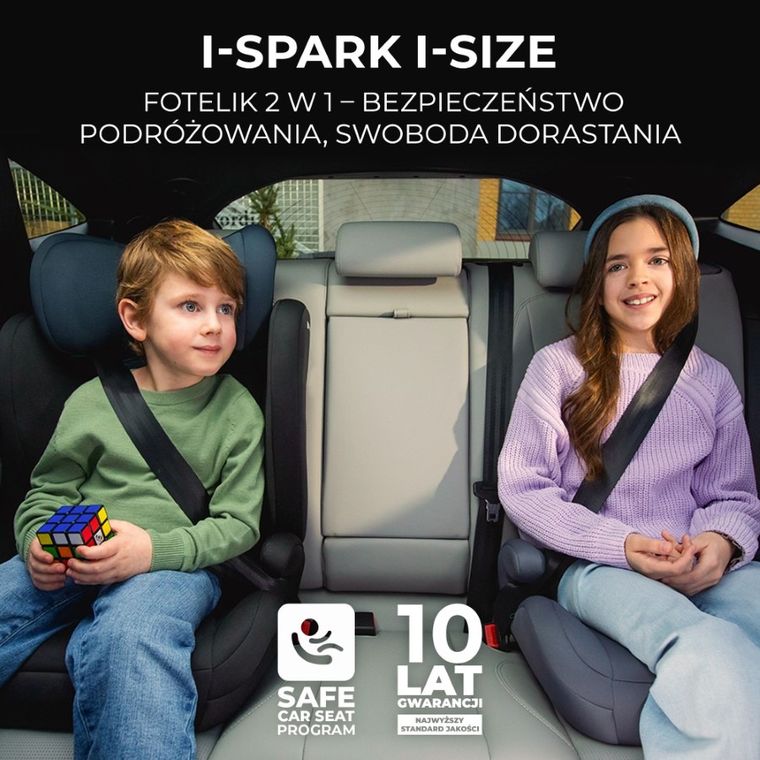 Kinderkraft, I-Spark, fotelik samochodowy, Green, 100-150 cm