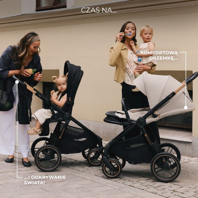 Kinderkraft, Nea 2, wózek wielofunkcyjny 2w1, Soft Beige