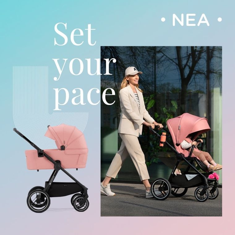 Kinderkraft, Nea, wózek wielofunkcyjny, 2w1, Midnight Black