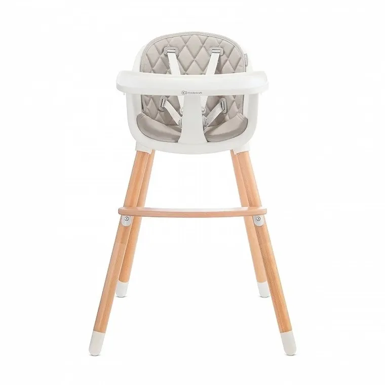 Kinderkraft, Sienna, krzesełko do karmienia 2w1, szare