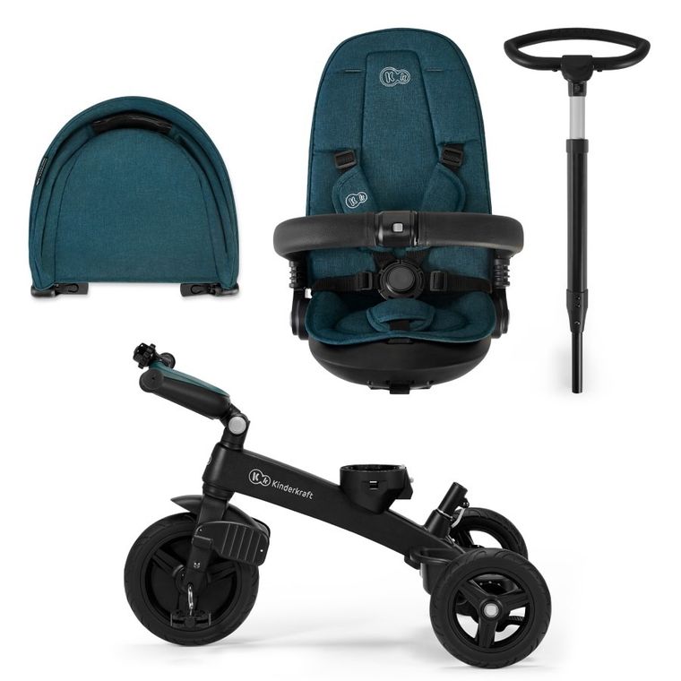 Kinderkraft, Twipper, rowerek trójkołowy, Green