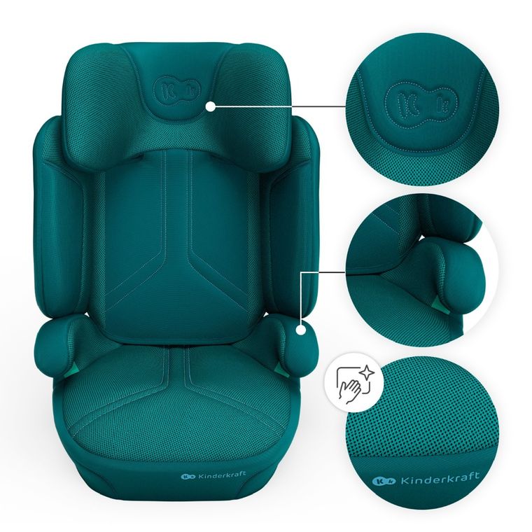 Kinderkraft, XPAND 2 PRO, i-Size, fotelik samochodowy, green, 100-150 cm