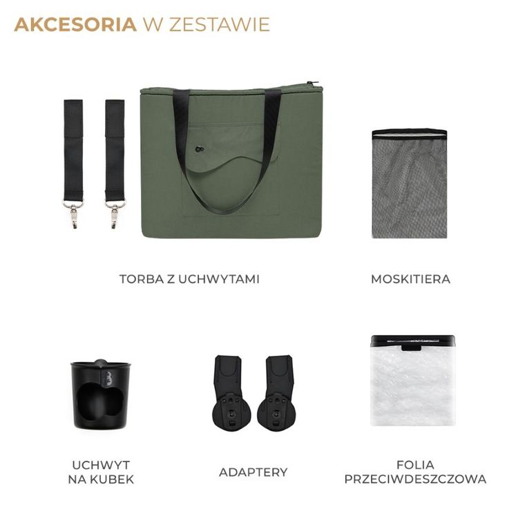 Kinderkraft, Yoxi, wózek spacerowy, Mystic Green