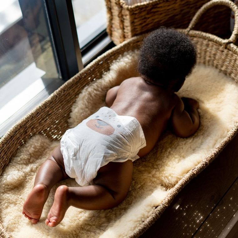 Kit and Kin, biodegradowalne pieluszki jednorazowe, rozmiar 3, Maxi, 6-10 kg, miś i królik, 34 szt.