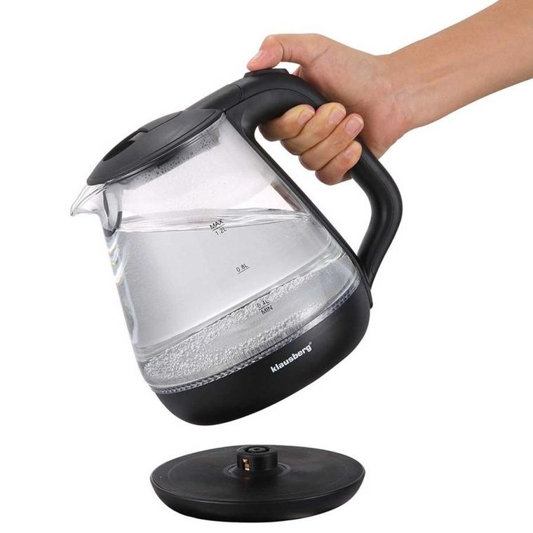 Klausberg, czajnik elektryczny, szklany, LED, 1,2l, KB-9003