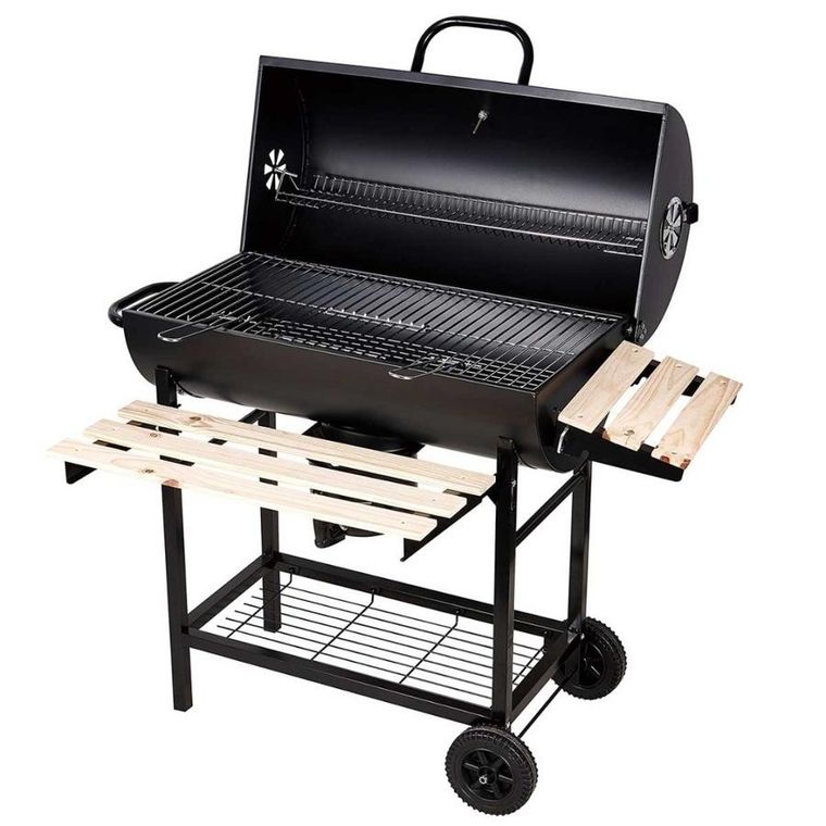 Klausberg, grill węglowy na kółkach z półkami, kb-9033