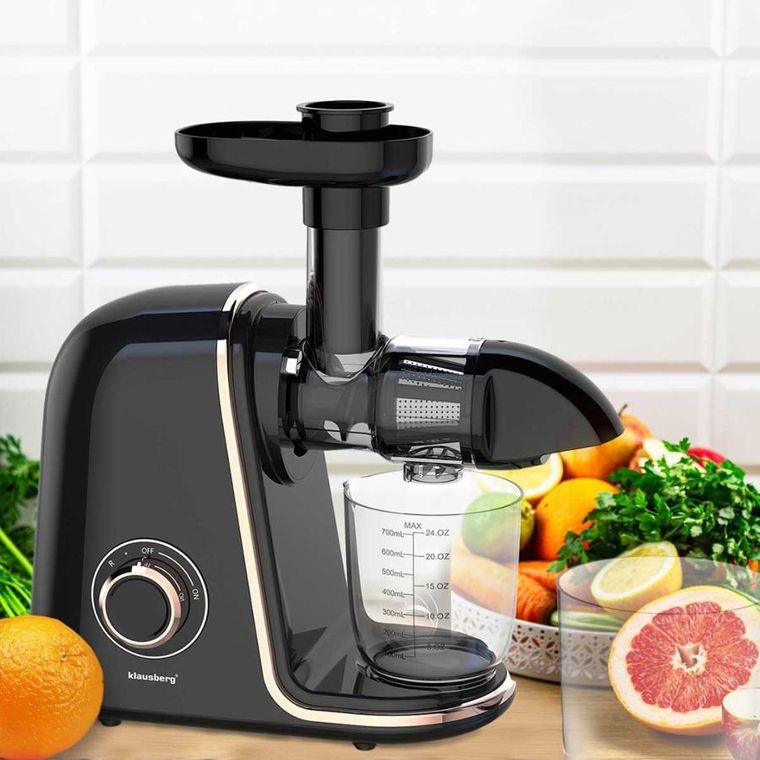 Klausberg, sokowirówka, wyciskarka wolnoobrotowa, czarna, KB-7867