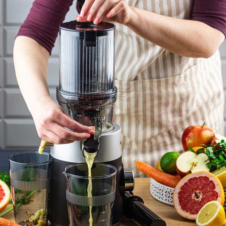 Klausberg, sokowirówka, wyciskarka wolnoobrotowa, pionowa, czarna, KB-7871