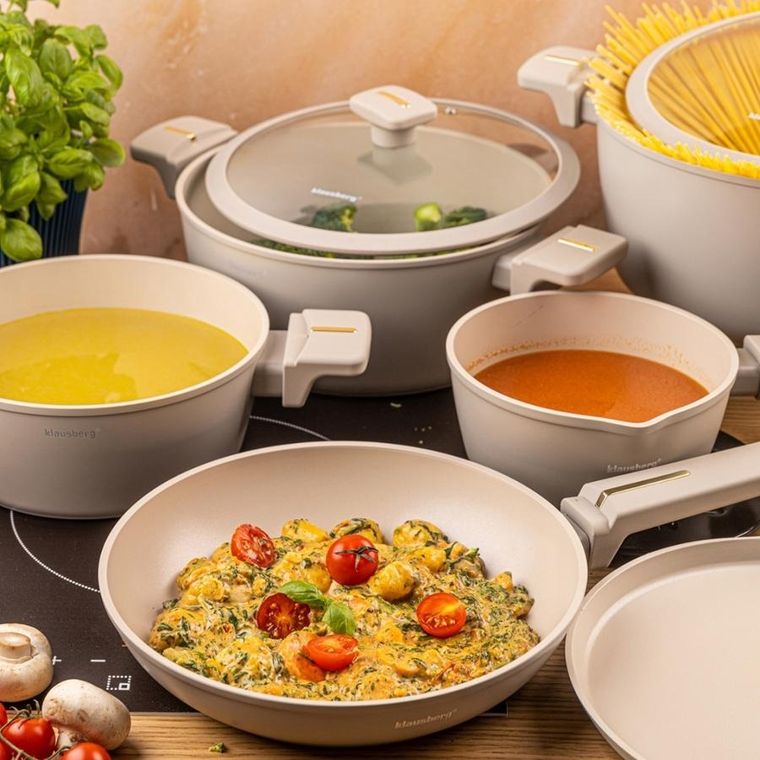 Klausberg, zestaw garnków marmurkowych, 12 elementów, kb-7967