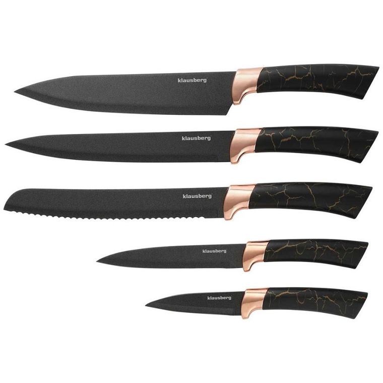 Klausberg, zestaw noży kuchennych na stojaku, 5 szt.