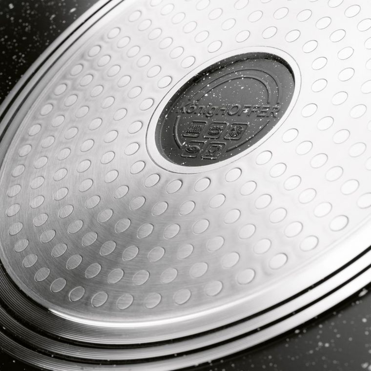 Könighoffer, Doppio Marble, patelnia grillowa dwustronna, marmurowa, 32-24 cm