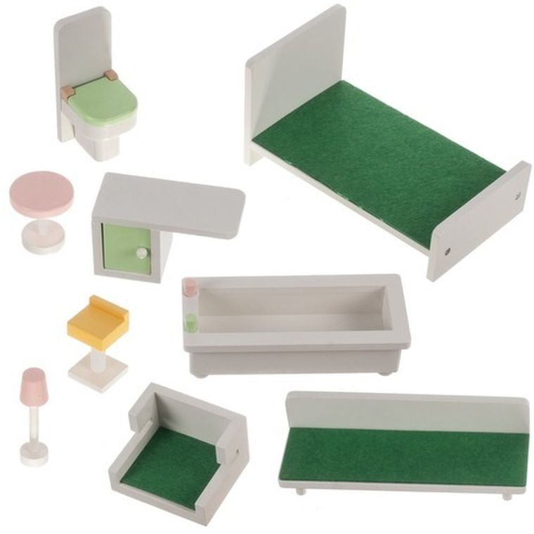 Kruzzel, domek dla lalek z windą i meblami