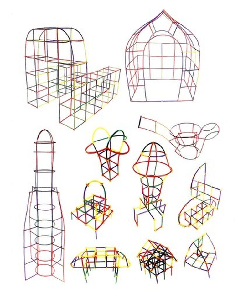 Kruzzel, klocki, słomki, 408 elementów