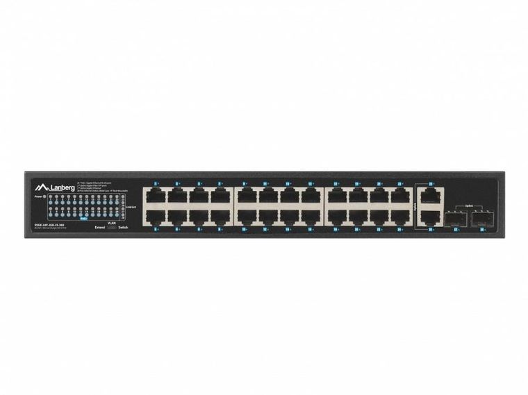 Lanberg, switch, 24-1gb POE+/2X GB/2X SFP, 360W