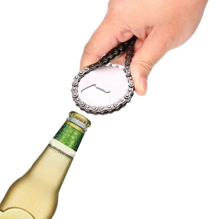 Łańcuchowy otwieracz, zębatka, srebrny