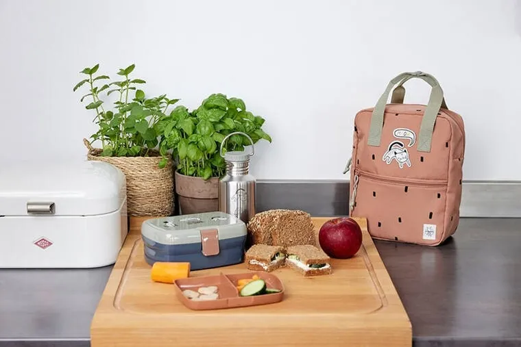 Lassig, Happy Prints, plecak dla przedszkolaka, kwadratowy, karmelowy