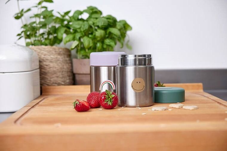 Lassig, Happy Rascals Smile, termos obiadowy, Sky Blue, 315 ml