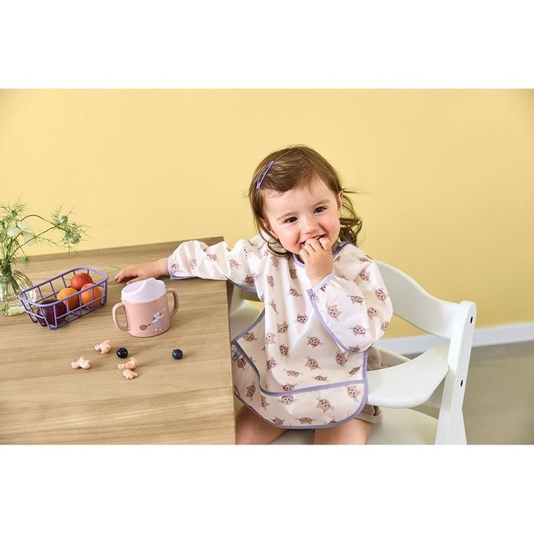 Lassig, Tiny Team, zestaw śliniaków z długim rękawem, kotek, 6m+