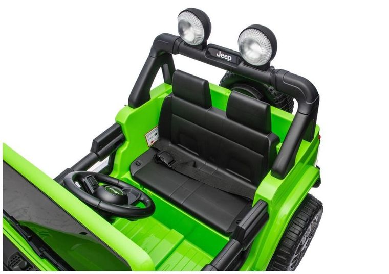 Lean Cars, Jeep Rubicon, pojazd na akumulator 4-4, DK-JWR556 4-200W 24V, zielony