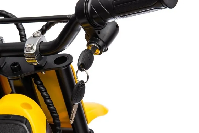 Lean Cars, motor crossowy, pojazd na akumulator, A9901, żółty