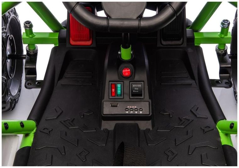 Lean Cars, pojazd na akumulator, DM-107 24V7, cichy silnik, zielony