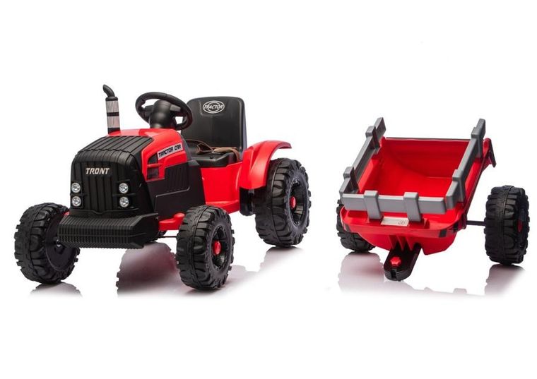 Lean Cars, traktor z przyczepą, pojazd na akumulator, CH9959B 24V, czerwony