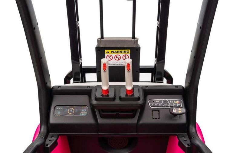 Lean Cars, wózek widłowy, pojazd na akumulator, XMX638, różowy