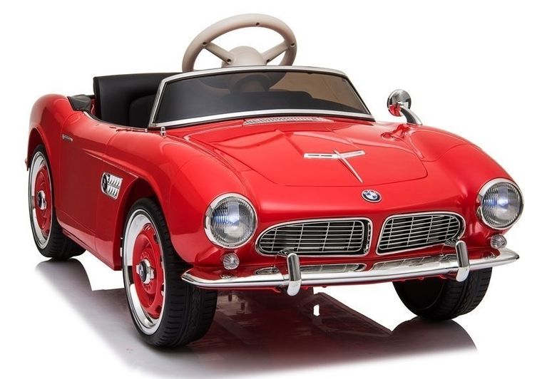Lean Toys, BMW Retro, pojazd na akumulator, czerwony lakierowany