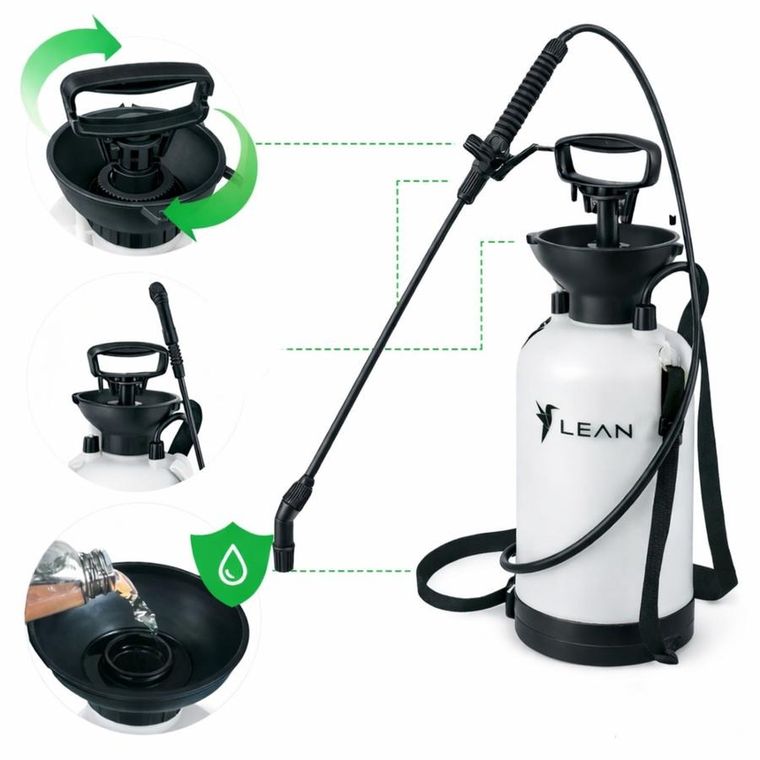 Lean Toys, ręczny opryskiwacz ciśnieniowy do podlewania i nawożenia, 5l